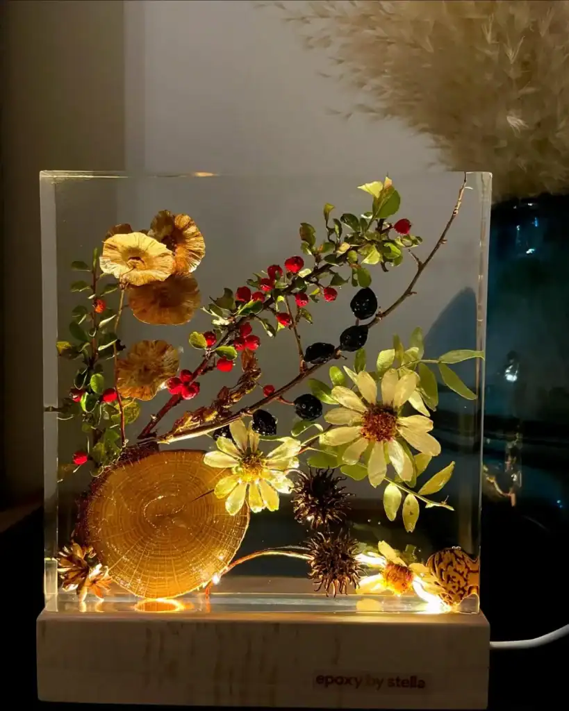 лампа от епоксидна смола epoxy by stella